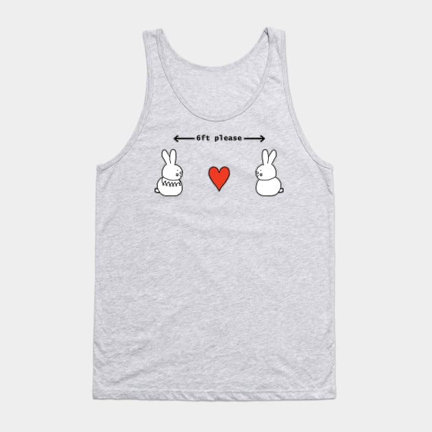 Social Distancing Bunnies at Easter Tank Top by ellenhenryart